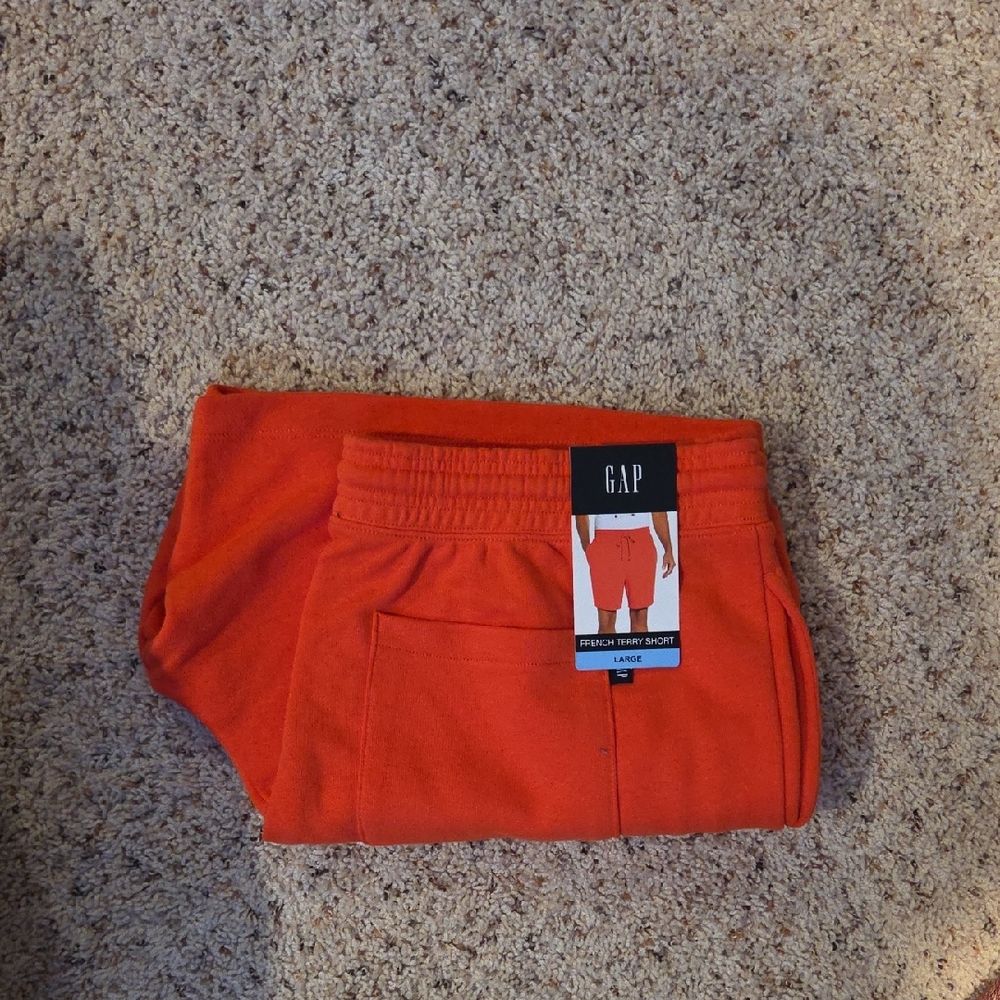 GAP Men's Orange French Terry Shorts